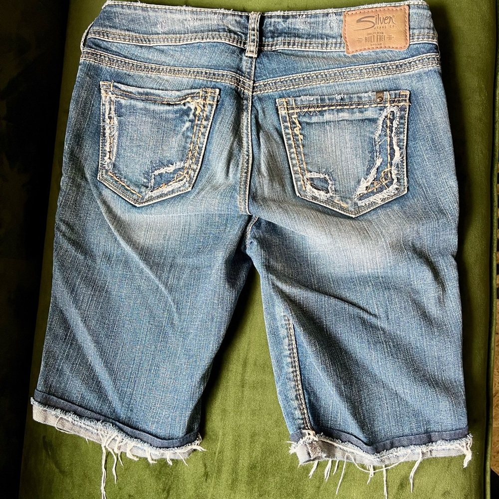 Silver Jeans - Distressed Denim Shorts - Picture 2 of 3